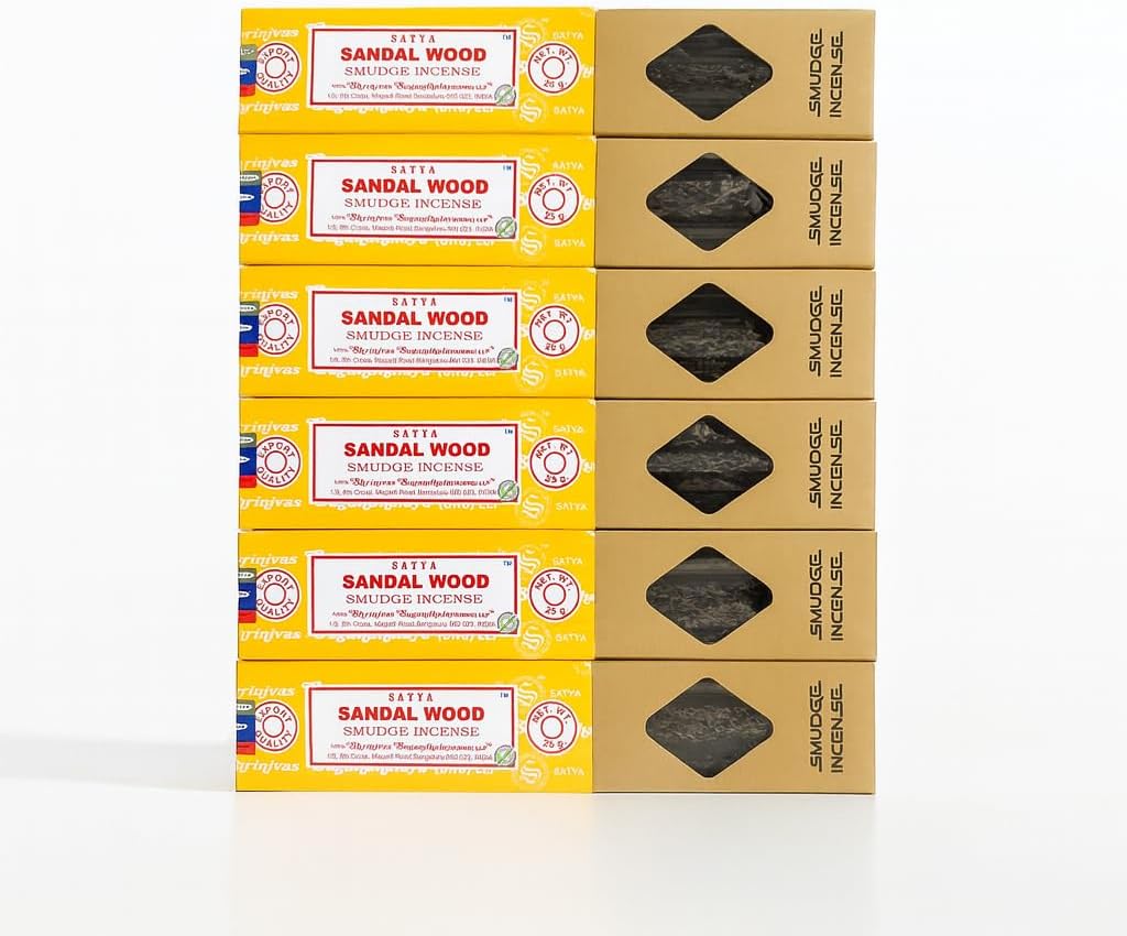 Satya Incense Gift Set Nag Champa, Super hit, Dragon's Blood, Sandalwood, Patchouli, Lavender, Positive Vibes, 15 g