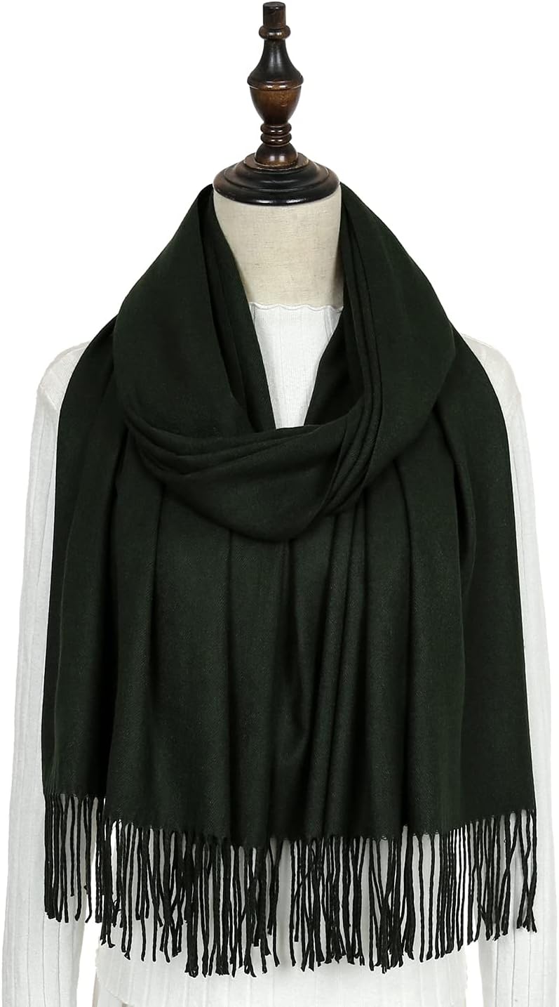 RIIQIICHY Women's Scarf Pashmina Shawls and Wraps for Evening Dress Bridesmaid Wedding Bridal Winter Warm Long Large Scarves