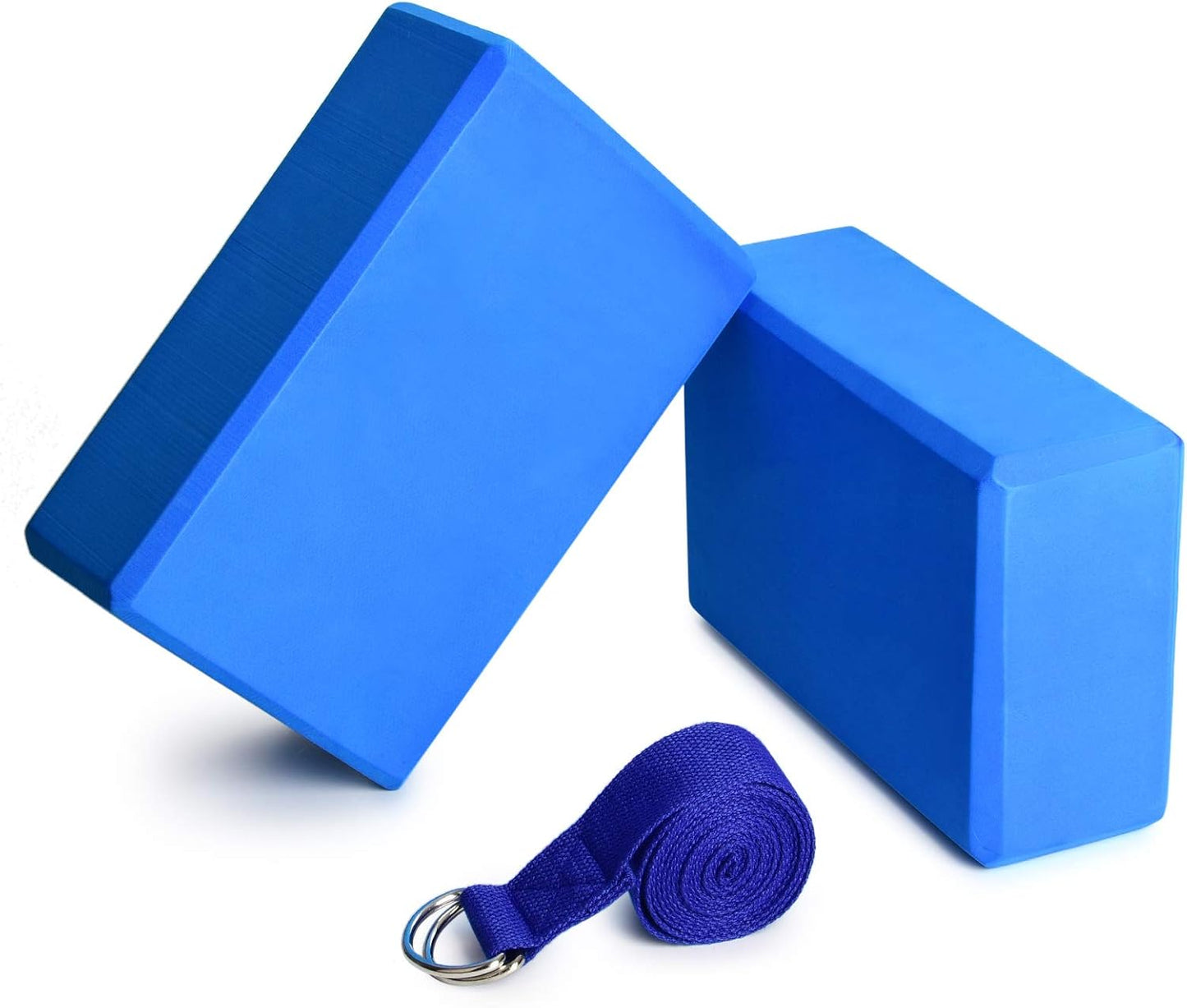 Yoga Blocks Yoga Strap Set EVA Yoga Blocks with Strap for Yoga Pilates Meditation