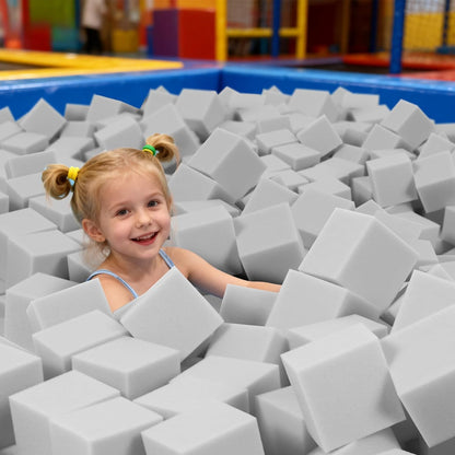Foam Pit Blocks Foam Padding Sponge Pit Cubes Sponge Blocks for Amusement Park Gymnastics Freerunning and Parkour Courses - 24PCS 5" x 5" x 5" (Dark Blue)