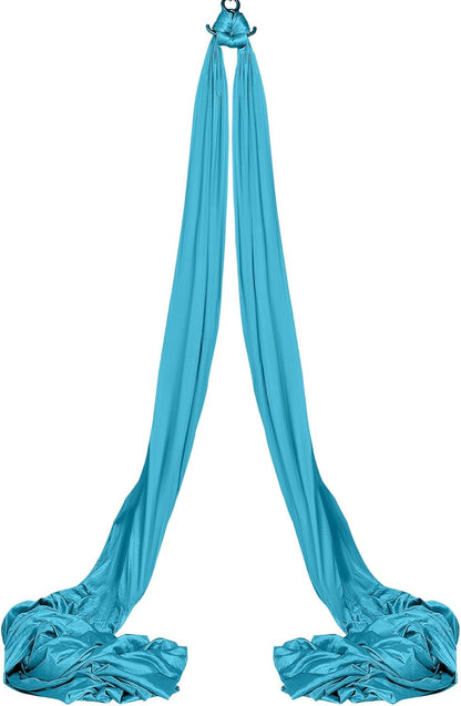 VEVOR Aerial Silk & Yoga Swing, Aerial Yoga Hammock Kit with 100gsm Nylon Fabric, Full Rigging Hardware & Easy Set-up Guide, Antigravity Flying for All Levels Fitness Bodybuilding