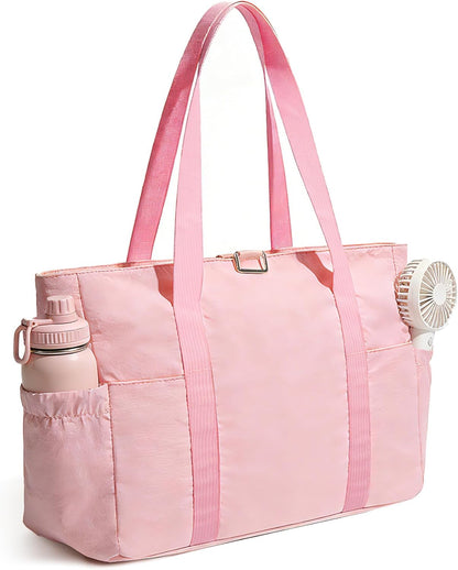 Tote Bag for Women, 26L Capacity Travel Purses Work Bag, Small Zipper Tote Bag for Travel Nurse Gym Teacher