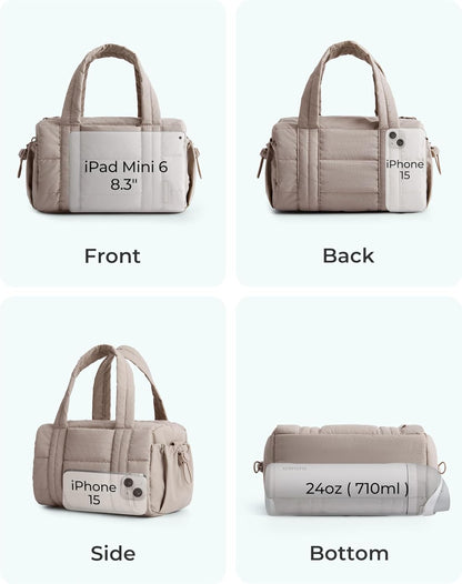 BAGSMART Reiki Gym Bag for Women, Mini/Medium Crossbody Bags for Women, 5L Dance Bag with Detachable Strap, 15L Yoga Mate Bag with Wet & Dry Pocket