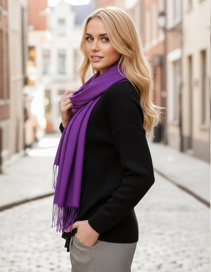 Women's Scarf Pashmina Shawls and Wraps for Evening Dress Wedding Bridal Bridesmaid Winter Warm Long Large Scarves - Colors B