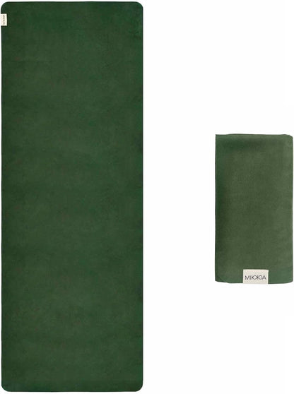 Travel Yoga Mat 1.5mm | Foldable, Lightweight Mat | Use for Travel, Backpacking, Yoga Retreat, Outdoors, Gym, Pilates, Machine Washable, Eco-Friendly