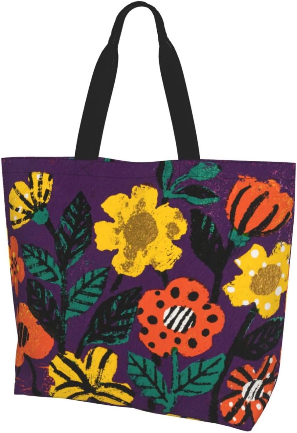 Tote Shoulder Bag Large Durable Reusable Eco-friendly Handbag Lightweight Stylish for Daily Use-19.7x15.7x5.9 Inch - Colors B