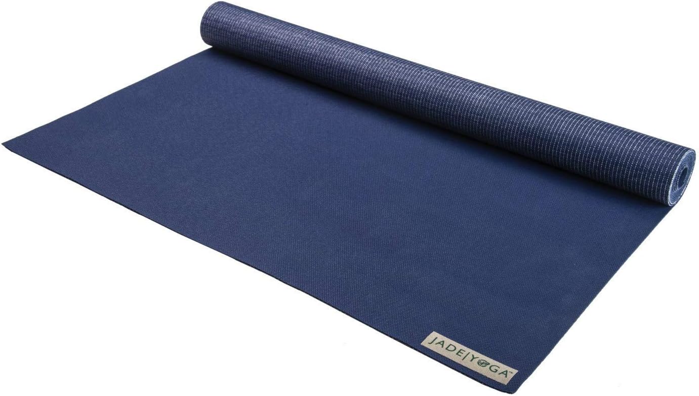 JadeYoga Voyager Yoga Mat - Lightweight & Portable Rubber Yoga Mat - Non-Slip Exercise Mat for Women & Men - Great for Yoga, Home Workout, Gym Fitness, Pilates, Stretching, and More
