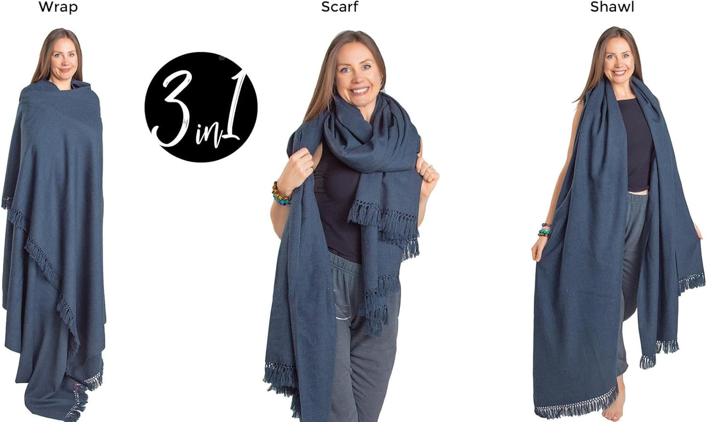 Meditation Shawl or Meditation Blanket, Shawl/Wrap, Oversize Scarf/Stole. Large. Unisex.