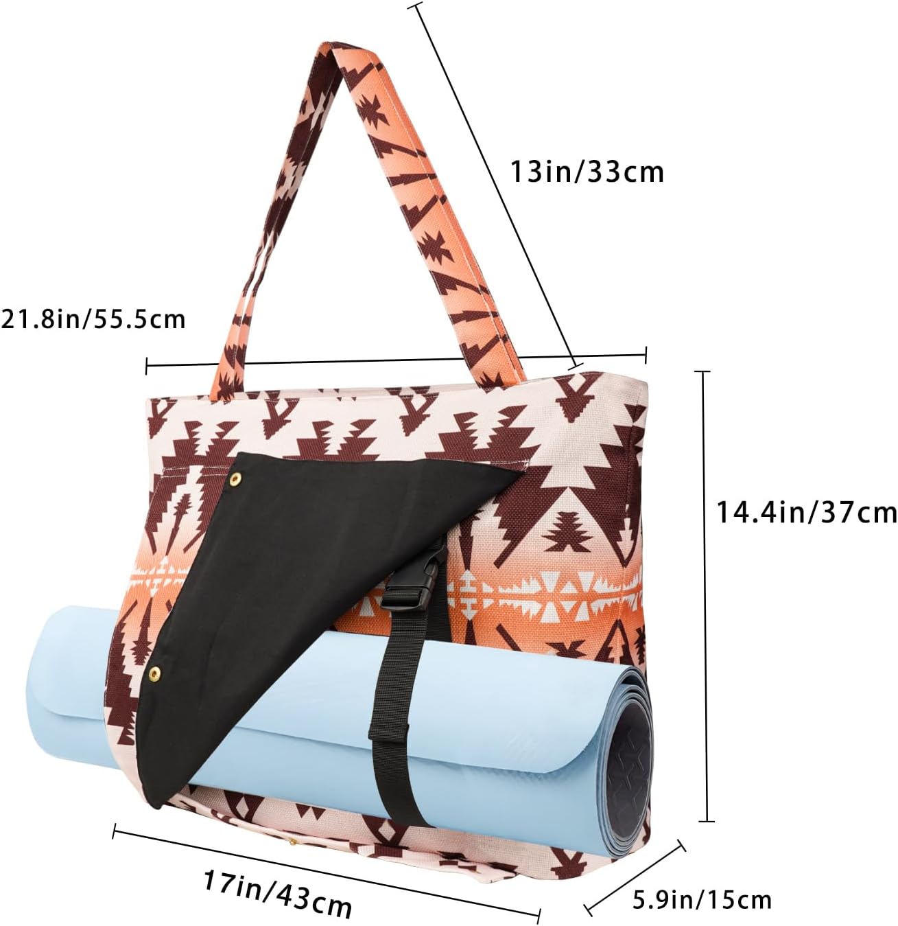 Yoga Mat Bag Yoga Bags and Carriers Fits All Your Stuff Yoga Tote Bag with Zipper Pocket Yoga Mat Carrier Pilates Bag Take in Out Mat Easily