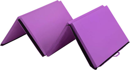 Gymnastics Tumbling Mats Portable Gymnastics Mat Folding Tumbling Mat Thick Yoga Mat Exercise Mat with Carrying Handles for home Workout outdoor Yoga Gymnastic