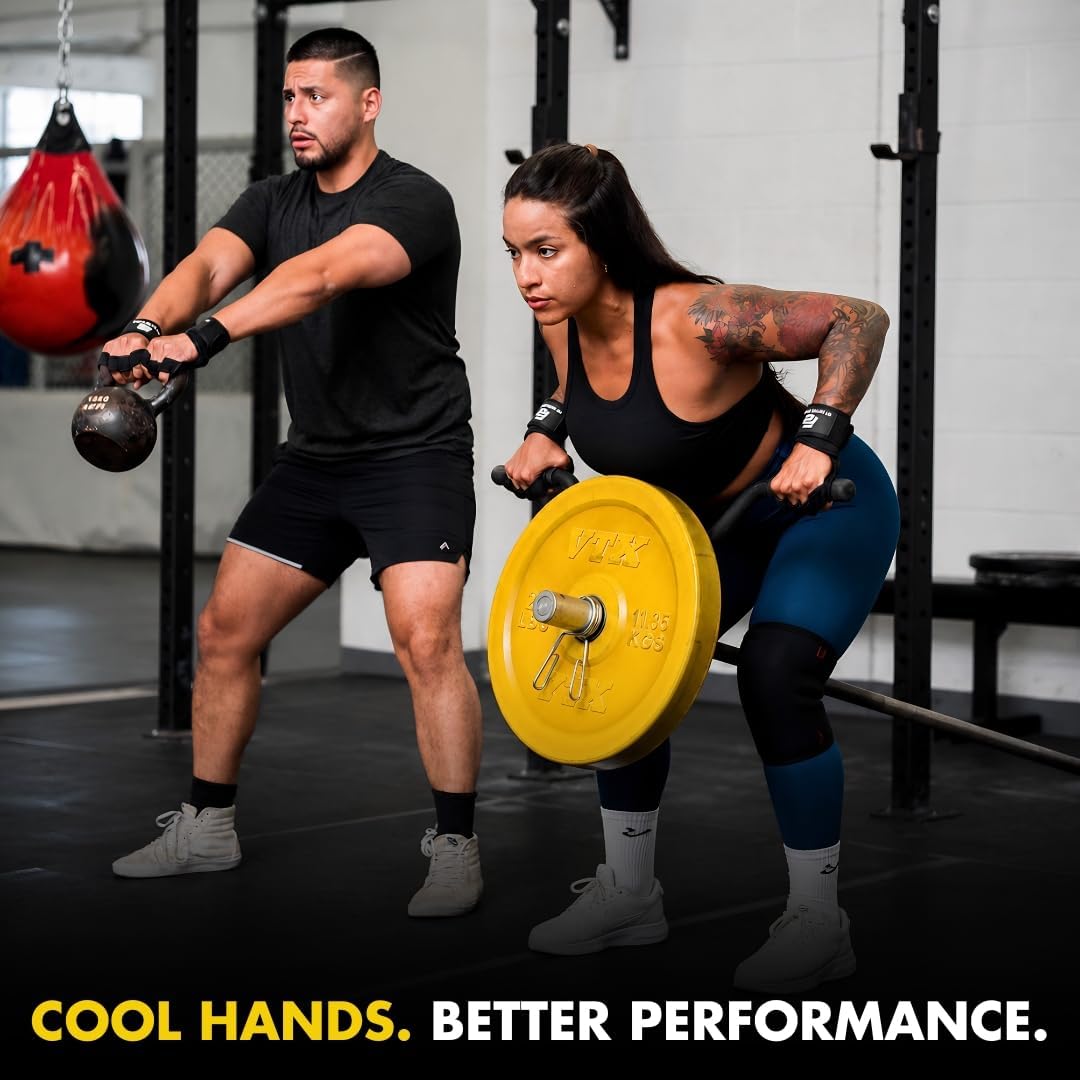 Fit Active Sports New Ventilated Weight Lifting Workout Gloves with Built-in Wrist Wraps for Men and Women - Great for Gym Fitness, Cross Training, Hand Support & Weightlifting.