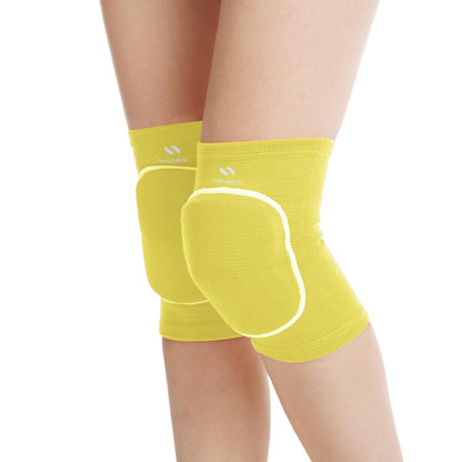 Men Women Protective Knee Pads, Anti-Slip Padded Sponge Knee Brace Knee Support for Football Volleyball Dance Skating Basketball Sports (Medium,Nude)