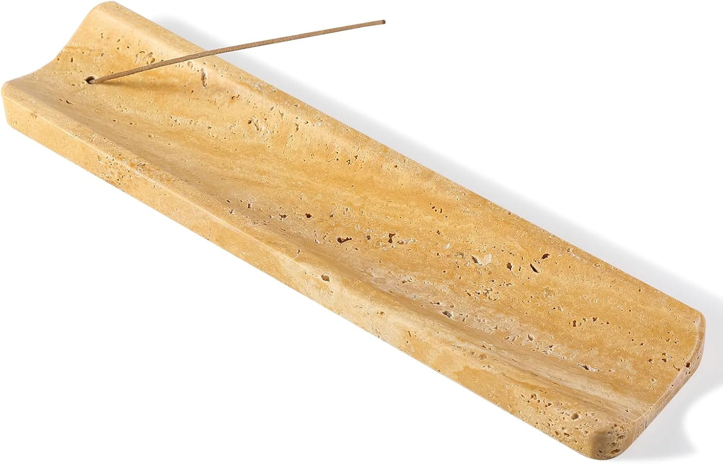 Koville Marble Incense Holder, Incense Holder for Sticks, Incense Sticks Holder Ash Catcher for Meditation Yoga SPA, Natural Stone Incense Burner, Home Table Decor (Green)