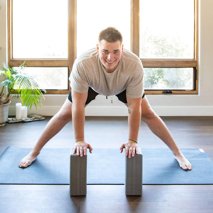 Hugger Mugger 5 in. Big Foam Yoga Block - Extra Large Size, Dense Foam, Reliable Support, Beveled Edges for Comfort, Great if You're Taller or Less Flexible