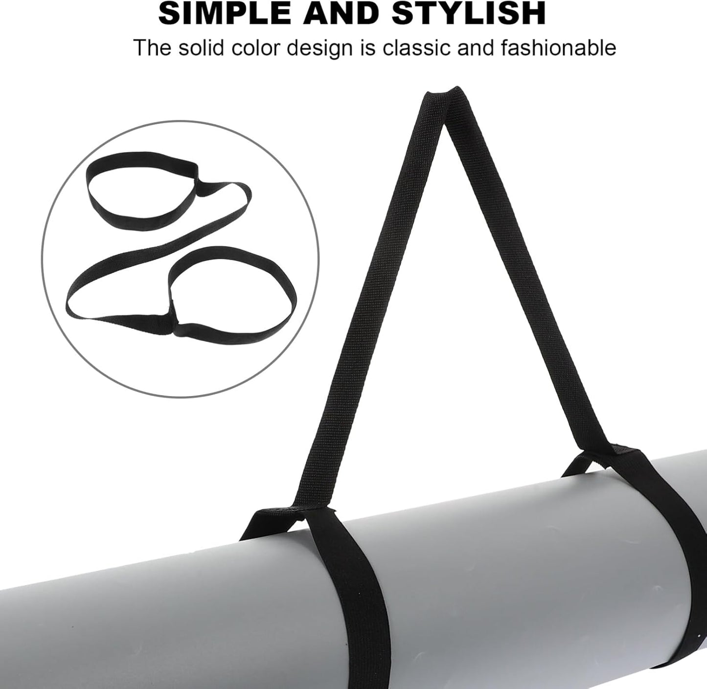 Toddmomy 4pcs Yoga Mat Straps for Carrying, Adjustable Non-Slip Sling 31 Inch Yoga Mat Carrying Straps