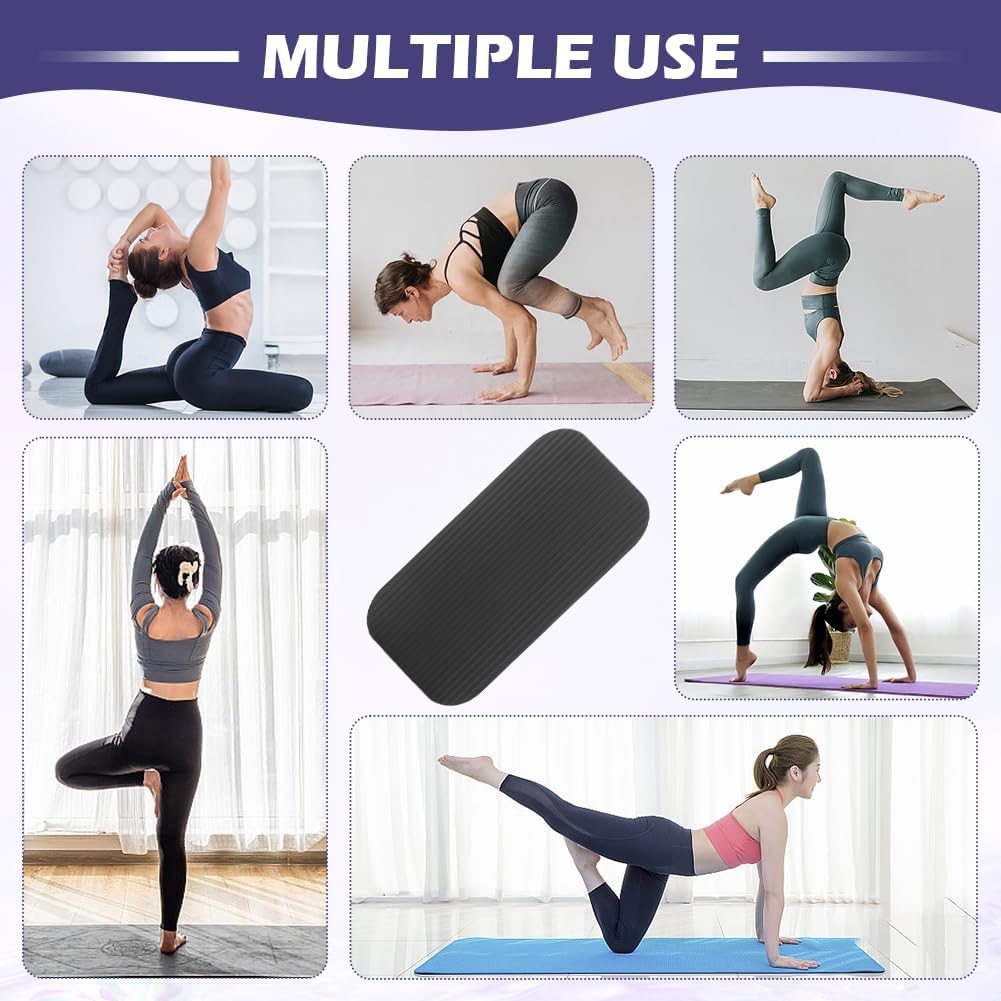 Yoga Knee Pad Cushion Exercise Knee Pad Rectangle Kneeling Pads Yogas Props and Accessories for Pain Free Knees, Elbows, Wrists and Back, Workout Mats for Home Gym, Pilates,