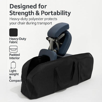 Premium Portable Massage Chair Carrying Case – Heavy-Duty Nylon Travel Bag with Zipper Closure & Dual Handles – Fits Most Folding Massage Chairs – Black