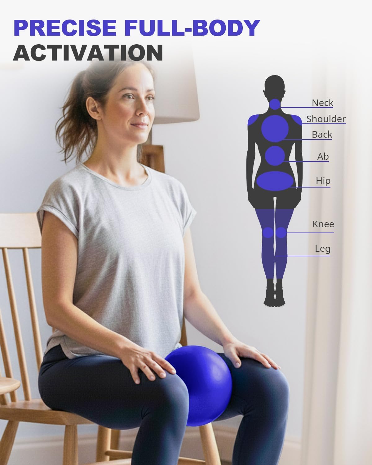 Trideer Exercise Ball for Yoga, Pilates & Fitness – Stability Ball Equipment for Home Gym & Office Chair, Core & Balance Training Accessories, Physical Therapy Equipment, Quick Pump Included, 5 Sizes