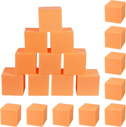 Foam Pit Blocks Foam Padding Sponge Pit Cubes Sponge Blocks for Amusement Park Gymnastics Freerunning and Parkour Courses - 24PCS 5" x 5" x 5" (Dark Blue)
