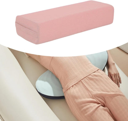 Rectangular Bolster Cushion Meditation Cushion Support Cushion with Comfortable, Breathable Cover and Handle, Portable for Pilates, M