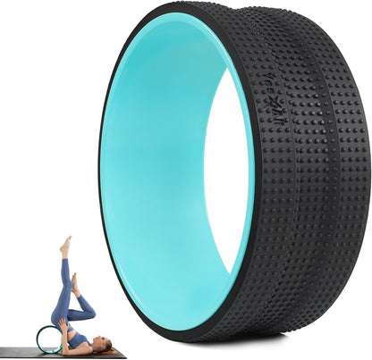 Yes4All Yoga Wheel Roller, 500 lb Capacity Back Cracker Roller for Comfort HIPS & Neck, Available in 6”/10”/12” Sizes