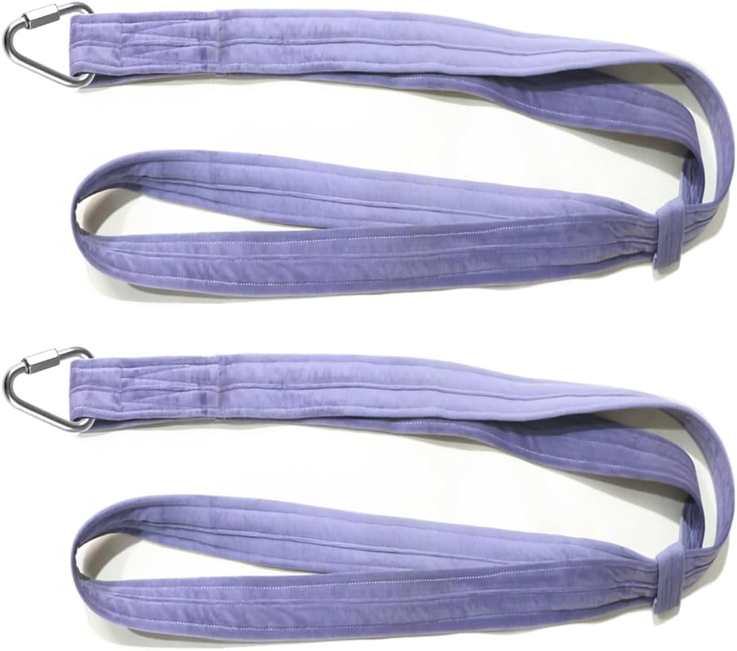 4.9ft 1.5m Aerial Straps Ropes Yoga Aerial Acrobatics Body Aerial Loop Trapeze Circus Apparatuses Equipment Three-Layer Straps 1 pairs
