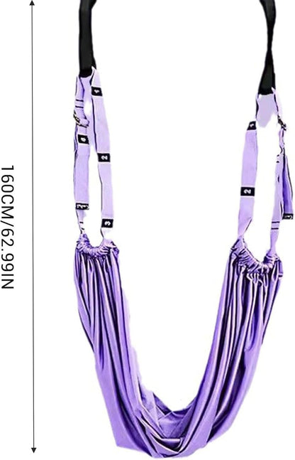 Leg Stretcher Strap - Yoga Stretching Strap,Yoga Door Swing,Backbend Training Rope with Door Anchor, Flexibility Trainer Stretching Equipment Assist Stretch Strap for Fitness Gymnastics Dance Aerial Ballet (purple)