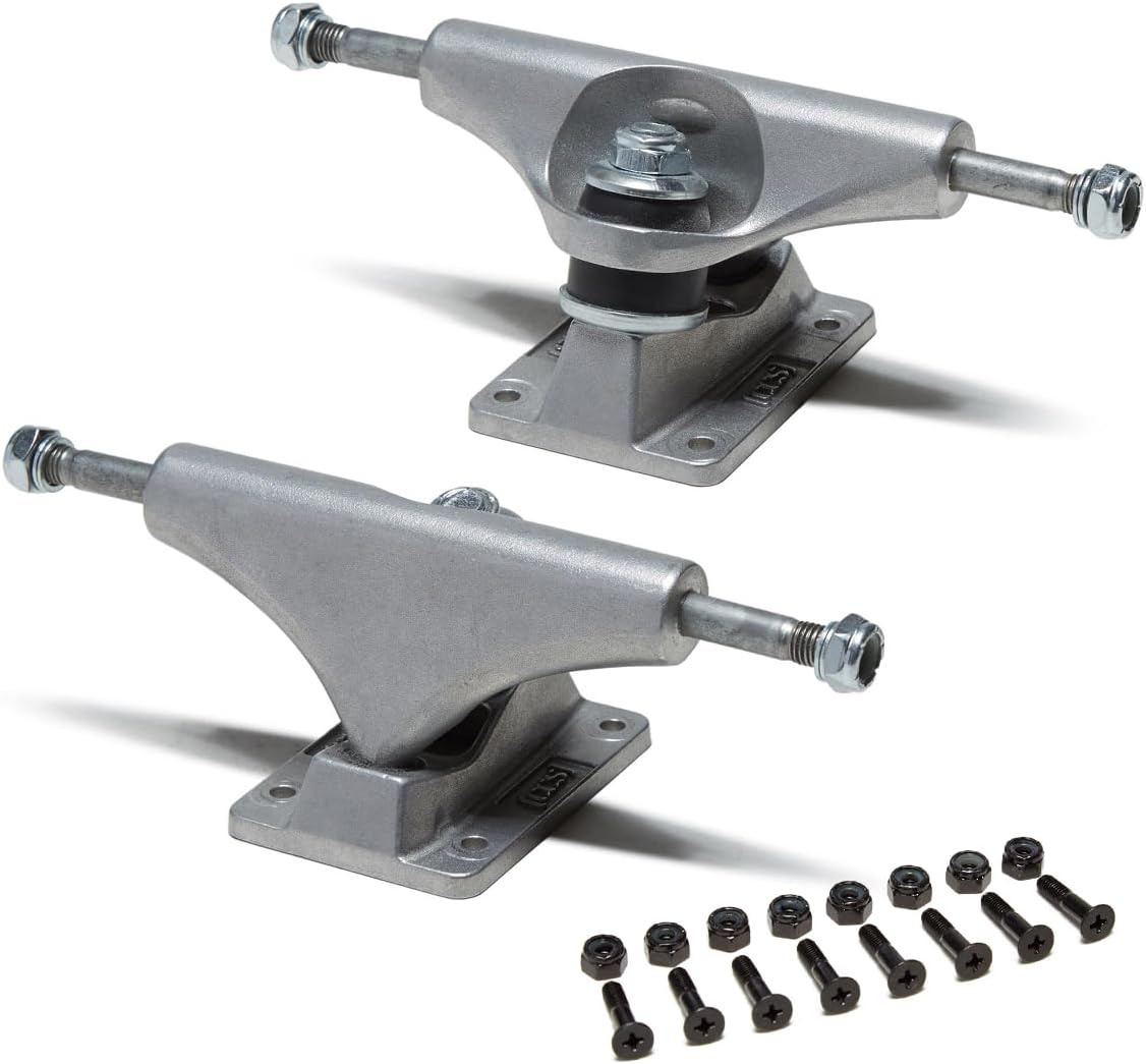 [CCS] Skateboard Trucks - 109mm, 129mm, 139mm, 144mm, 149mm, 169mm Black/Raw W/1" Mounting Hardware