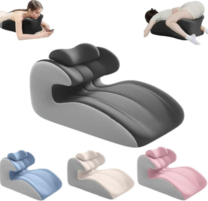 Ergonomic Wedge Pillow for Couples - 27° Lift Design Memory Foam Positioning Support Pillow, Widened Comfort Cushion for Deep Intimacy & Yoga, Removable Washable Cover - Perfect for Home Use(Gray)