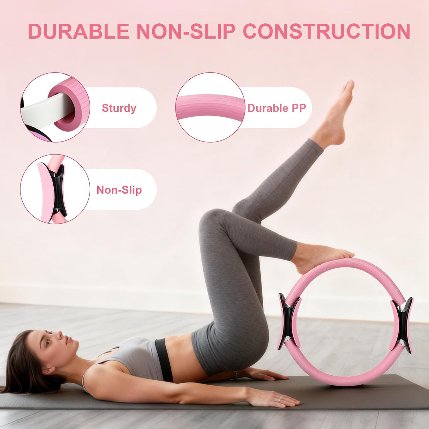 Home Pilates Kit for Women - 14 Pcs Pilates Equipment Set with Pilates Ring and Ball, 5 Resistance Bands Etc Accessories for Beginners Home Workouts - Includes Workout Guide