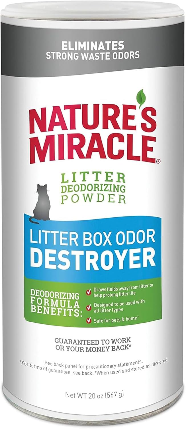 Nature's Miracle Litter Box Odor Destroyer, 24 Ounces, Eliminates Feces, Urine and Ammonia Odors from Cat Litter Box