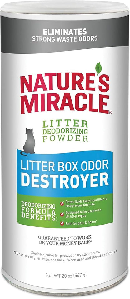 Nature's Miracle Litter Box Odor Destroyer, 24 Ounces, Eliminates Feces, Urine and Ammonia Odors from Cat Litter Box