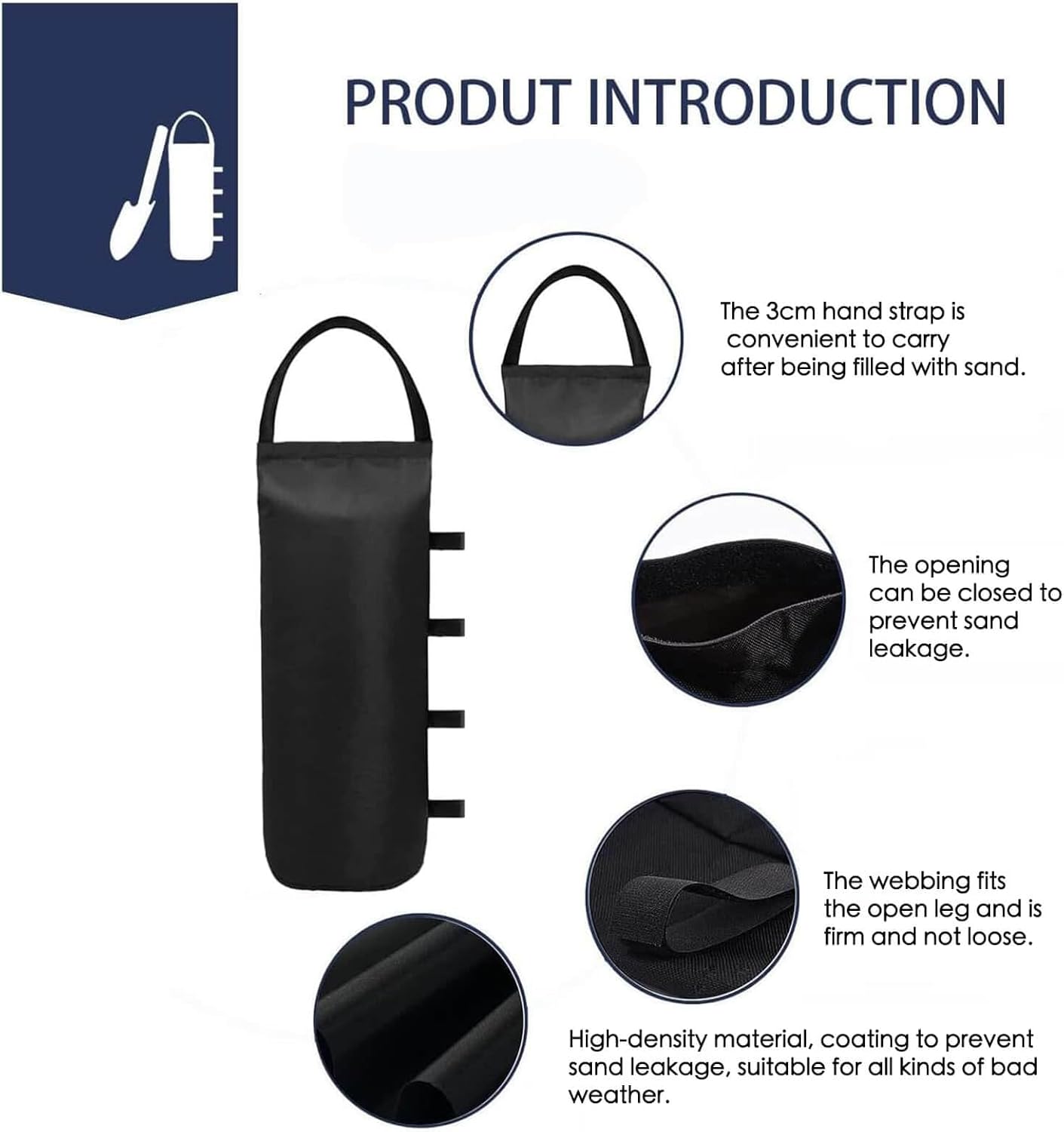 IALNAI 112 LBS Canopy Weights Sand Bags for Canopy Outdoor Advertising Tent Sunshade Fixed Windproof Pop up Tent（No Sand） 4-Pack Package May Vary