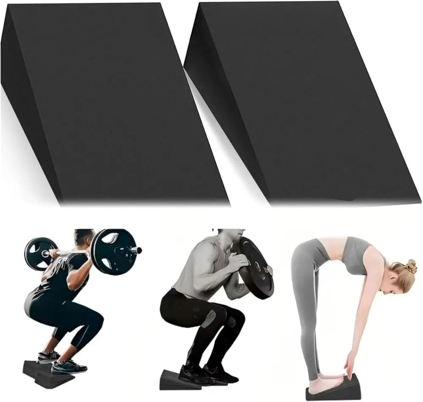 1 Pair Incline Design Yoga Squat Wedge Adjustable Leg Recovery Triangle Yoga Blocks Stability Training Calf Stretch