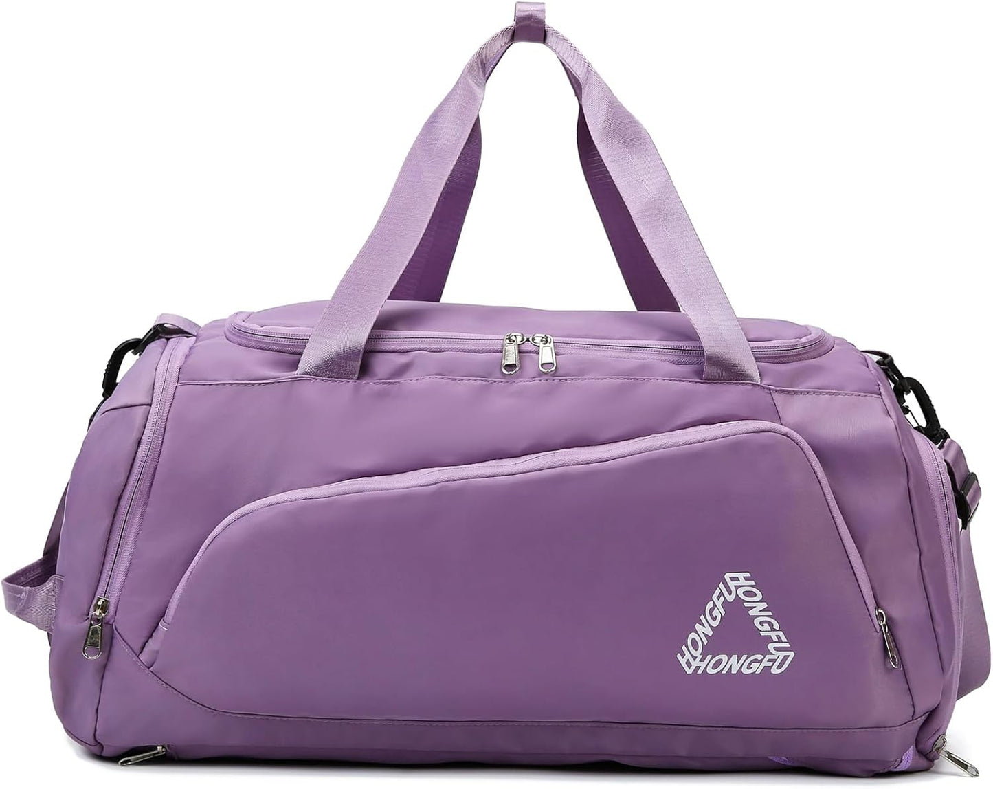 Eslcorri Gym Duffle Bag for Women Men, Sports Backpack with Wet & Shoe Compartment, Fitness Overnight Weekender Bag for Yoga, Swim, Travel (Style B, GreenPink)