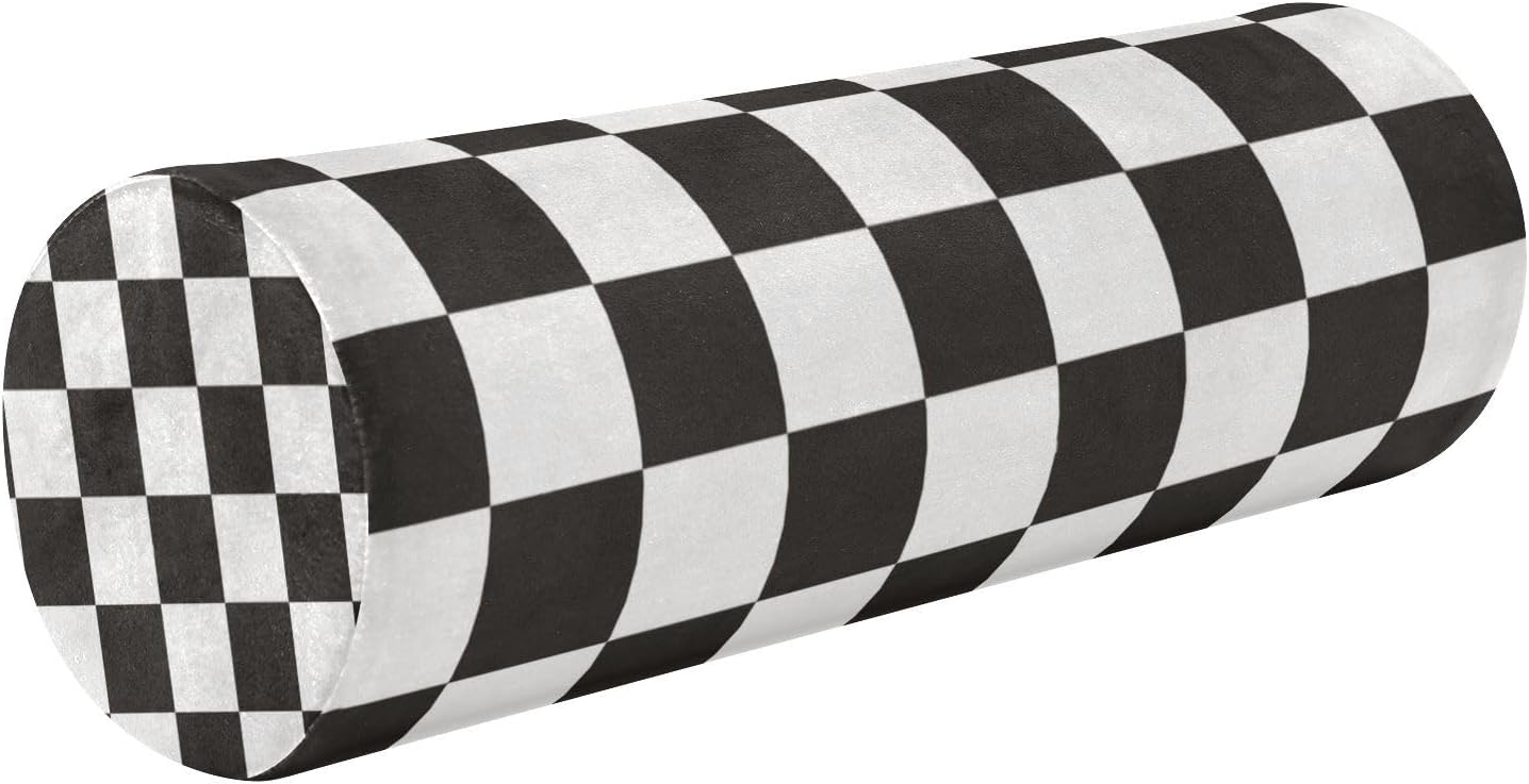 c Neck Roll Pillow Bolster Round Health Memory Foam Long Cervical Cylinder Pillows with Removable Washable Cover for Body Bed Legs Back Yoga - Colors B