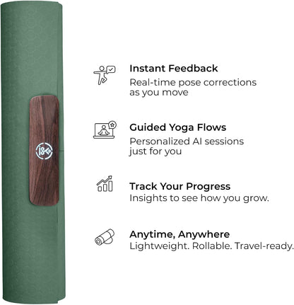 Smart Mat Gen3 - Dark Grey| AI Powered Yoga Mats For Home Workout | Lightweight Yoga Mats of 6mm | Real Time Tracking Exercise Mats For Men & Women