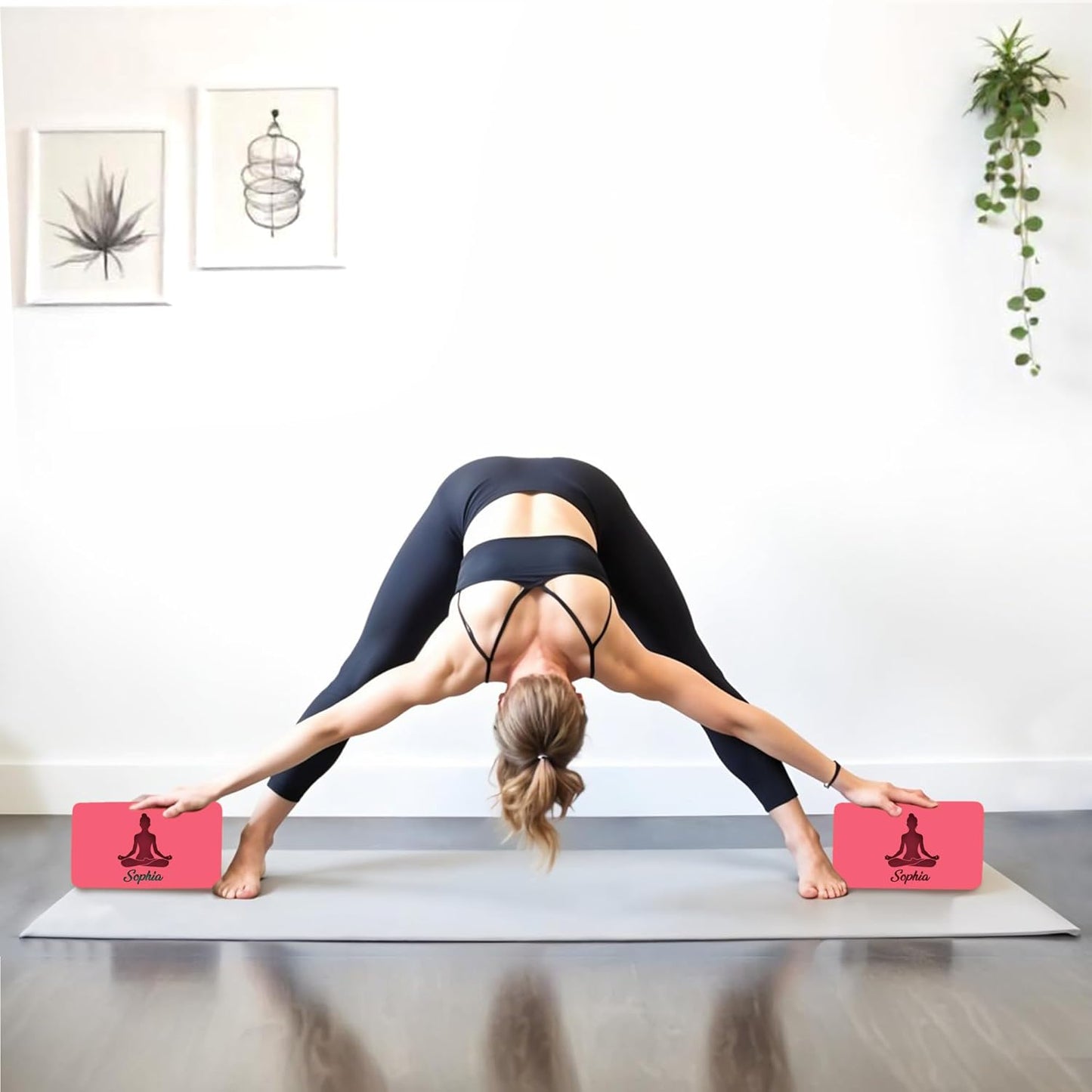Personalized Yoga Blocks Yoga Gift 2 Pack with Custom Design or Logo, Exercise blocks Yoga Blocks Soft Non-Slip for Pilates, Meditation, Custom Yoga Accessories for Men & Women