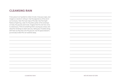 Nature Meditations Journal: Mindful Practices and Restorative Activities Inspired by the Natural World