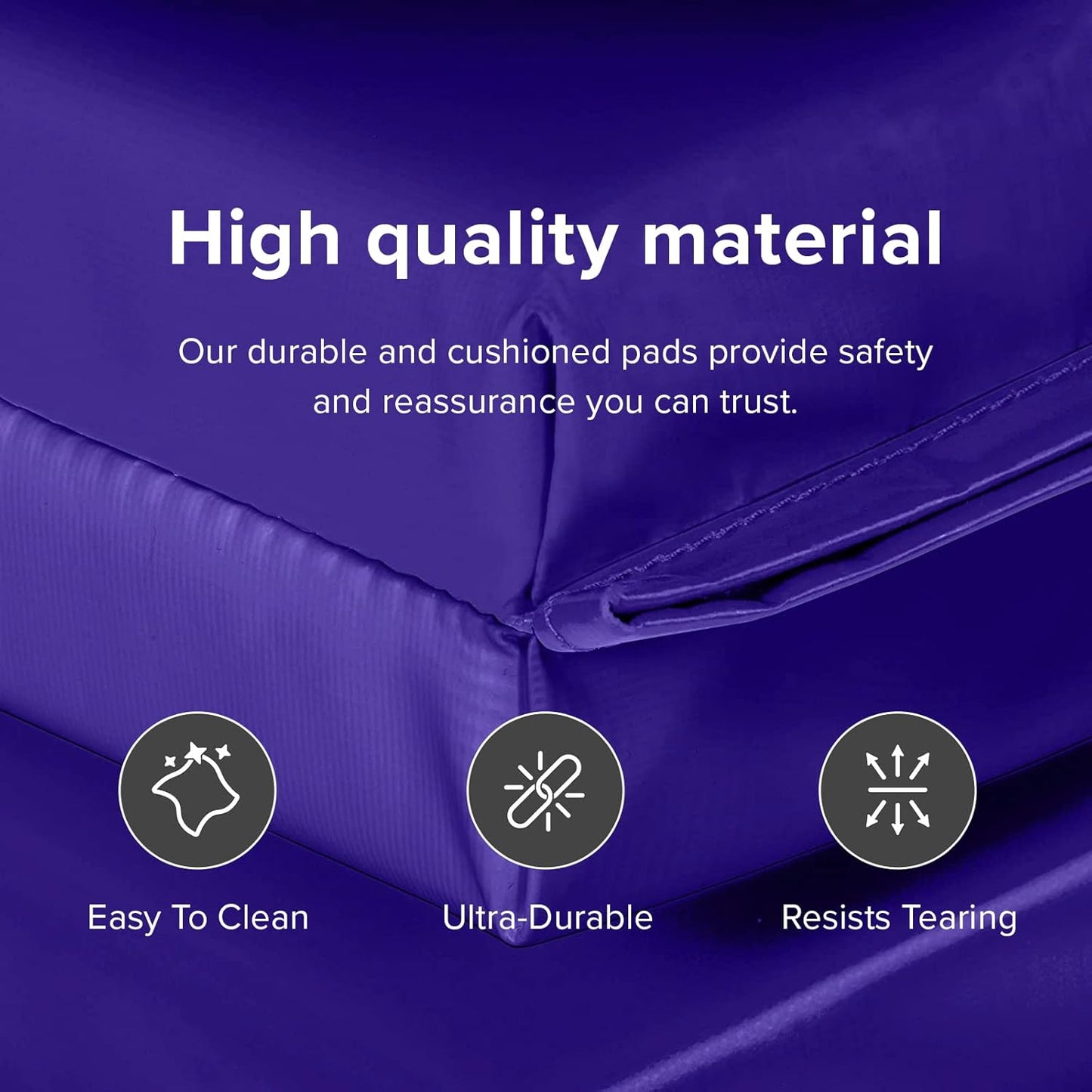 We Sell Mats - 4 ft x 8 ft x 2 in Premium Personal Fitness & Exercise Mat for Home Workout - Lightweight and Folds for Carrying – All Purpose Home Gym Mat – Thick Mat for Yoga, Pilates, Stretches