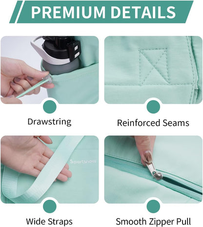 sportsnew Yoga Mat Bag Tote Yoga Gym Bags For Women Men with Waterproof Wet Pocket & Hook-and-loop, Quick Access Storage Yoga Mat Bag Carrier