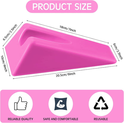 Suzile Mobilization Wedge 7.9 x 4.1 x 2 Inch Triangle Therapy Non Slip Silicone Wedge Pillow Sturdy Support for Relieve Spinal Pain Rehabilitation Tool(Gray)