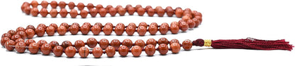 Amazing Gemstone 108 Beads Handmade Mala (Knotted, Rudraksha) - Colors B