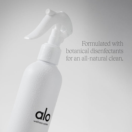 ALO Total Refresh Yoga Mat Cleaner | Green Tea & Cucumber Extract to Refreshen Mats | All-Natural Essential Oils Remove Sweat and Surface Impurities | Eucalyptus-Lavender Scent | 8oz