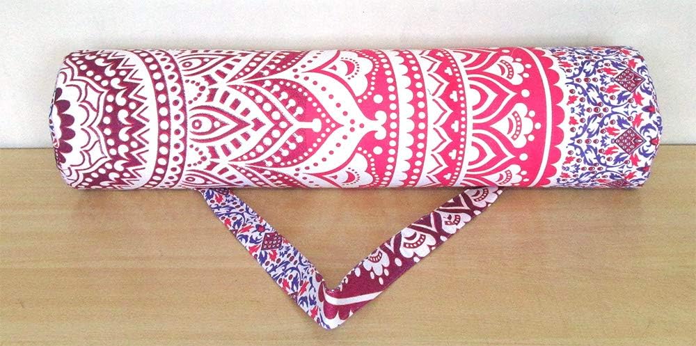 INDIAN CRAFT CASTLE ICC Yoga Mat Bag Carrier Full-Zip Exercise Yoga Mat Carry Bag for Women Men with Multi-Functional Storage Pockets and Adjustable Shoulder Strap 26X6 Inches