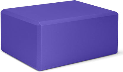 1 Pack Large Yoga Block 9x6x4 Inches, Sturdy Yoga Foam Blocks, High Density & Non Slip Surface for Yoga, Pilates & Stretching, Fitness Accessories for Stability & Balance