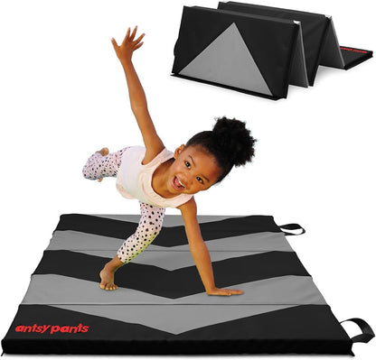 Antsy Pants Tumbling Mat for Kids – Gymnastics Mat, Easy to Clean, Sturdy, Foldable Tumbling Mats, Padded, Lightweight, Portable, Gymnastics Equipment for Active Play