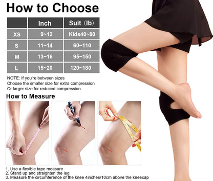 Knee Pads for Women & Men, Soft Dance Knee Pads with Adjustable Bands, Volleyball Knee Pads for Women Men Wrestling Knee Pads Wrestling Gear, Knee Protector Crash Pad Snowboarding Gear Soft Knee Pads for Work (Black, Large)