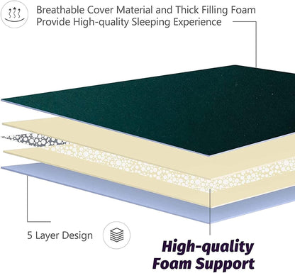 MAXYOYO Bohemian Retro Mattress Boho Floral Japanese Futon Mattress Tatami Floor Mat Foldable Portable Camping, Sleeping Pad, Lounger Couch Bed Full Size