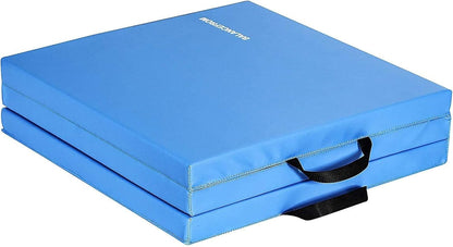 BalanceFrom 6x2 Feet 3-Panel Folding Gymnastics Mat – 2-Inch Thick Pad with Vinyl Surface and Carrying Handles for Tumbling, Yoga, Pilates, Home Workouts, and Martial Arts